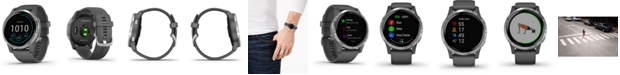 Garmin Unisex vivoactive 4 Shadow Gray Silicone Strap Touchscreen Smart Watch 45mm